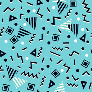 1200x1200 90s Party - Aqua By Andrea Lauren Fabric - Andrea_lauren Wallpaper