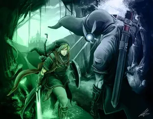 1280x990 Link Vs Dark Link Wallpaper Wallpaper