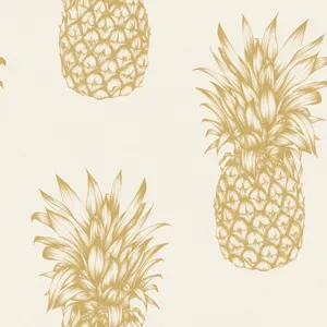 1300x1300 Tropics Copacabana Pineapple Wallpaper - Gold - Arthouse 690901 Wallpaper