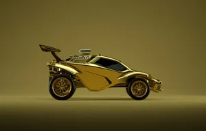 1332x850 Wallpaper Minimalism, Machine, Gold, Golden, Octane, Rocket Wallpaper