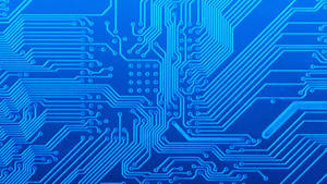 1366x768 Blue Circuit Wallpaper Wallpaper