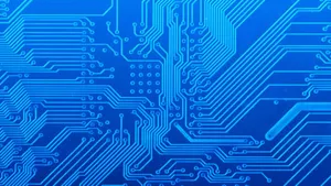 1366x768 Blue Circuit Wallpaper Wallpaper