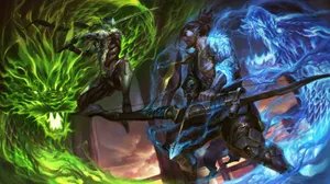 1500x843 Download 1500x843 Overwatch, Genji, Hanzo, Skills, Painting Wallpaper