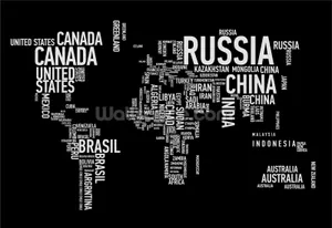 1600x1103 Word Cloud World Map Wallpaper