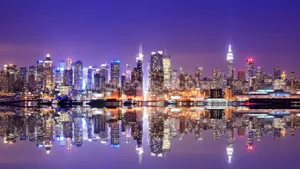 1600x900 Manhattan Reflections Wallpaper Wall Mural Wallpaper