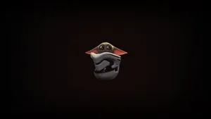 1920 X 1080 Minimalist Grogu From The Mandalorian Wallpaper