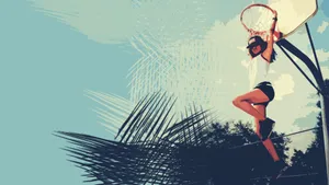 1920x1080 Abstract Basketball Wallpaper I Made From A Small Picture 1920x1080 Wallpaper