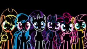 1920x1080 Friendship Is Magic Mane 6 Background Neon Wallpaper. Allwallpaper Wallpaper