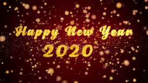 1920x1080 Happy New Year 2020 Greeting Card Text With Sparkling Wallpaper