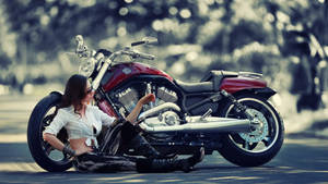 1920x1080 Hd Bikes Red Harley-davidson Wallpaper