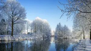 1920x1080 Winter Desktop Serene View Wallpaper