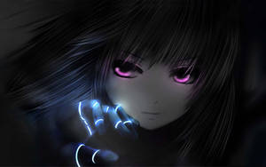 1920x1200 Girl Face At Dark. Hd Anime Wallpaper For Mobile And Desktop Wallpaper