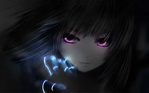 1920x1200 Girl Face At Dark. Hd Anime Wallpaper For Mobile And Desktop Wallpaper