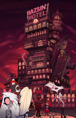 1920x2972 Download) Hazbin Hotel Panorama Wallpaper (pieces Are Put Wallpaper