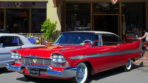 1958 Plymouth Belvedere At Christine Film Wallpaper