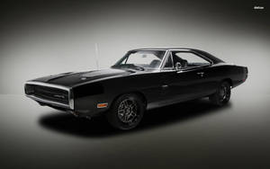 1966 Black Dodge Charger R/t Wallpaper