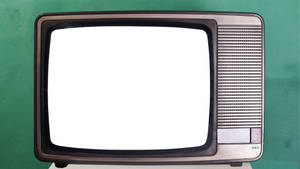 1980s White Screen Old Crt Tube Tv Wallpaper