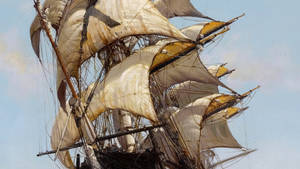 19th Century Sailing Ship Wallpaper