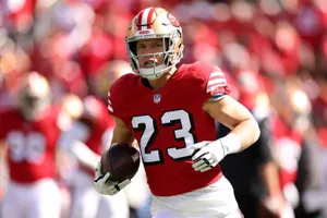 2019 Nfl Season – Carolina Panthers Running Back Christian Mccaffrey Wallpaper