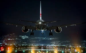 2200x1375 Airplane At Night Wallpaper Wallpaper