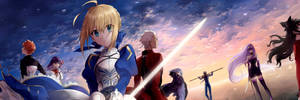 2304x768 Dual Monitor Fate Stay Night Wallpaper, Hd Background Wallpaper