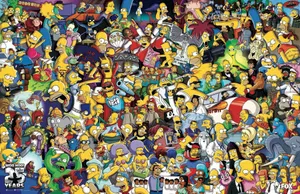 25 Years Of The Simpsons Collage Wallpaper
