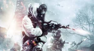 2560 X 1440 Black Ops 2 Winter Gameplay Wallpaper