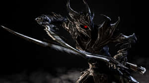 2560 X 1440 Skyrim Daedric Servant With Sword Wallpaper