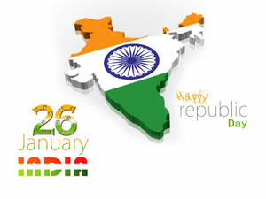 26 January Republic Day India Map Wallpaper