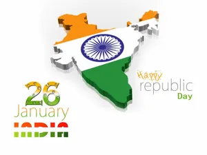 26 January Republic Day India Map Wallpaper