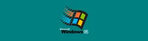 2732 X 768 Windows 95 Aqua Wallpaper