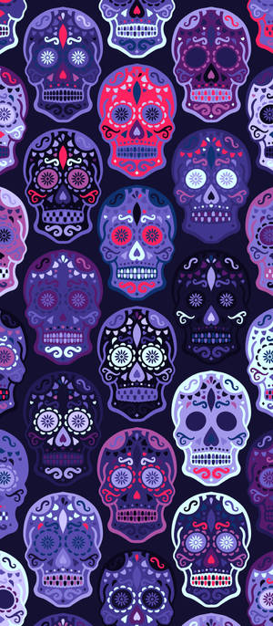 2800x6400 Russfussuk Dead Sweet Skull Pattern M2a #pattern #patterndesign Wallpaper
