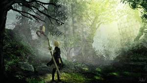 2b Explores A Mystery Forest Wallpaper