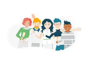 2d Illustration Of People Who Lead Wallpaper