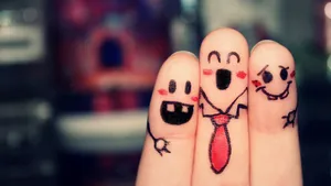 3 Finger Best Friends Wallpaper