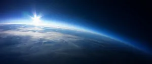 3440x1440 Space Earth Surface And Ozone Layer Wallpaper