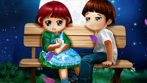 3840x2160 3d Love Couple Cartoon Wallpaper Download Wallpaper