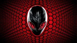 3840x2160 Alienware Honeycomb Red Wallpaper