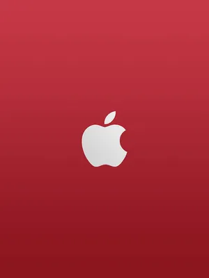 3d Apple Iphone Logo White And Red Wallpaper