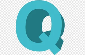 3d Blue Letter Q Wallpaper