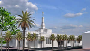 3d Design Of Asuncion Paraguay Temple Wallpaper