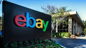 3d Ebay Logo Signage Wallpaper