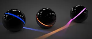 3d Glowing Black Balls Wallpaper