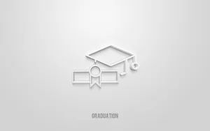 3d Graduation Icons Wallpaper