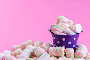 3d Marshmallow Bucket Wallpaper