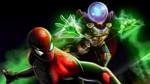 3d Mysterio And Spider-man Wallpaper