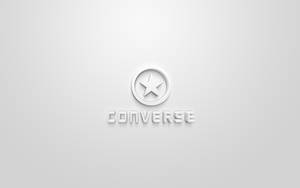 3d Silver Converse Logo Wallpaper