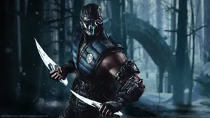 3d Sub-zero In Dark Forest Wallpaper