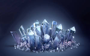 3d Transparent White Crystals Wallpaper