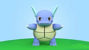 3d Wartortle Front View Wallpaper